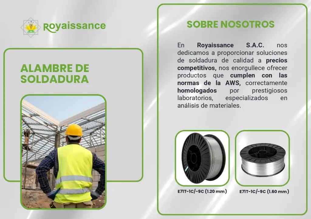 ROYAISSANCE_S.A.C._-_Brochure_Alambre_de_Soldadura_E71T-1C-9C_page-0001[1]